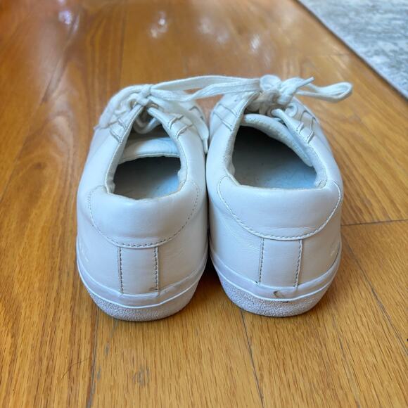 Madewell Leather Sidewalk Low-Top Sneakers Off White Women's Size 7.5 - Picture 4 of 8